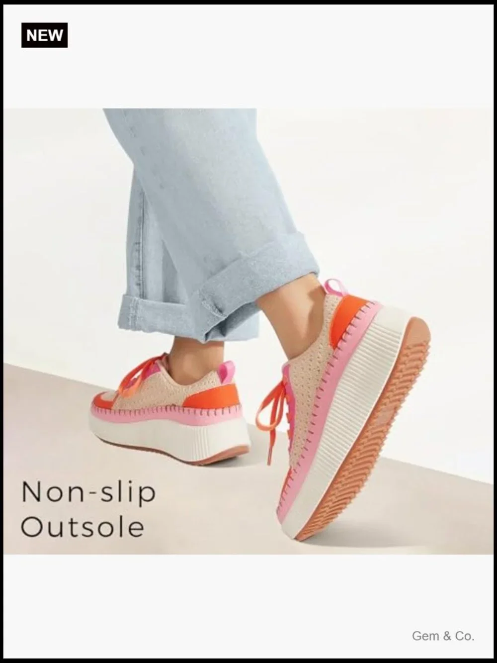 Platform Sneakers Rhinestone Chunky Casual Retro Braided Walking Shoes